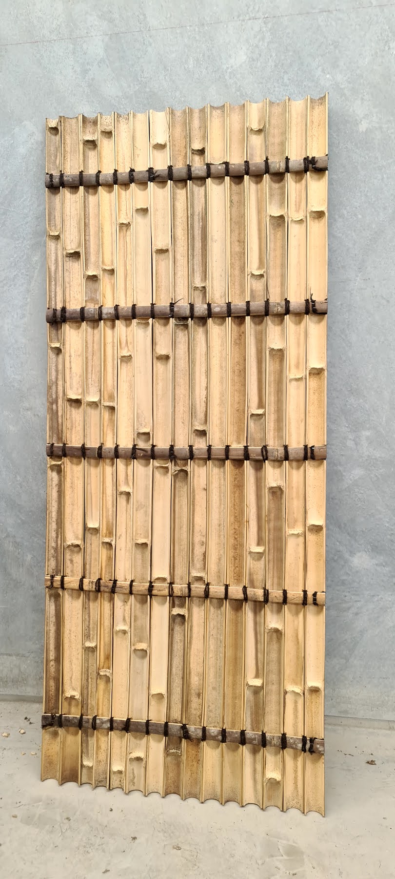 back of a bamboo panel